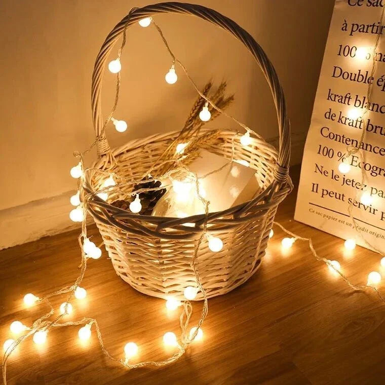 String Lights PVC 20 ft Warm White Indoor Outdoor Decorative Wedding Party Ambiance | Thomler