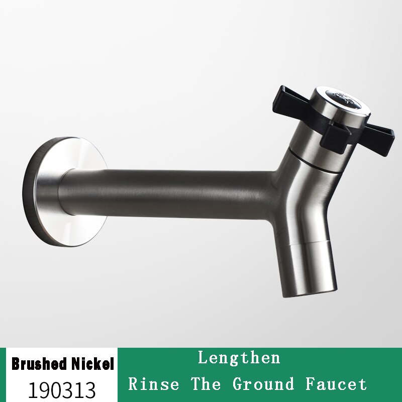Wall-Mount Outdoor Garden Faucet | Cold Water Hose Spigot with Brass Valve & Stainless Steel Body for Yard, Patio & Balcony | Thomler