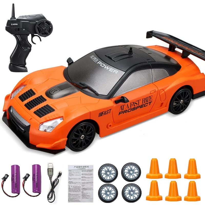 RC Mini Drift Car Remote Control Racing Toy with LED Lights & Rechargeable Battery for Kids & Adults | Thomler