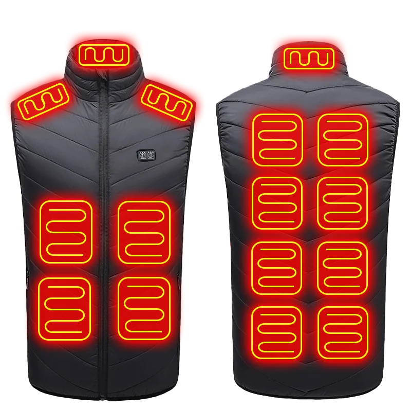 USB-Powered Body Warmer Vest with 21 Heating Zones for Outdoor Activities & Winter Sports | Thomler