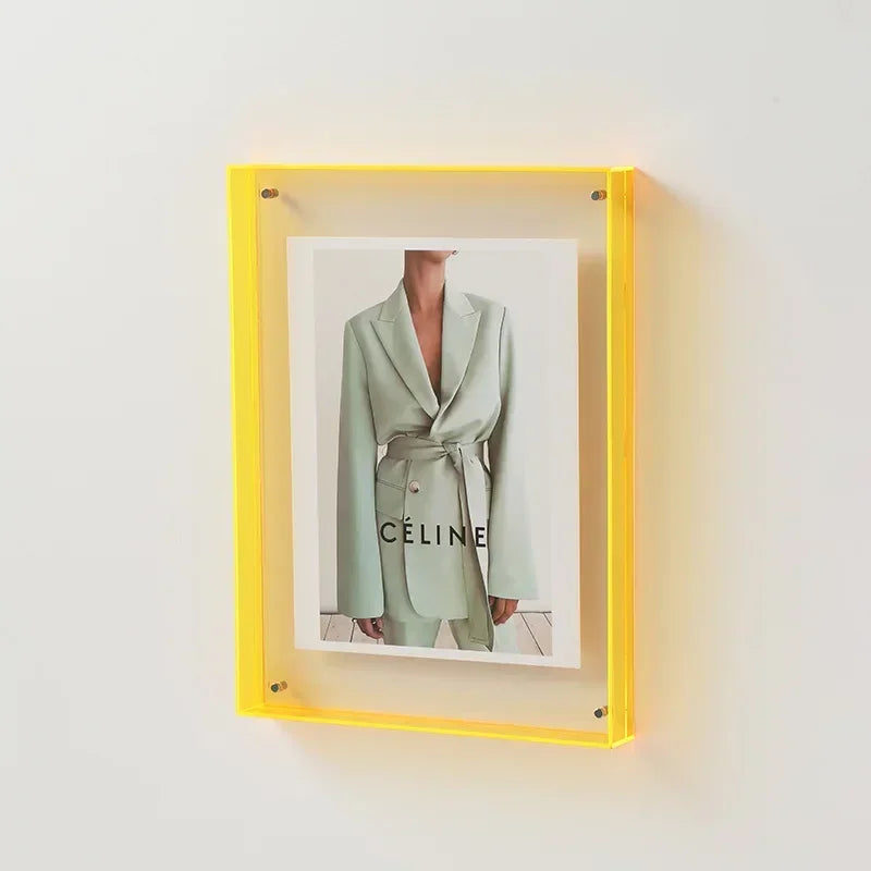 Clear Acrylic Photo Frame with Stand | Double-Sided Desktop Display for Pictures & Postcards | Freestanding Picture Holder | Thomler