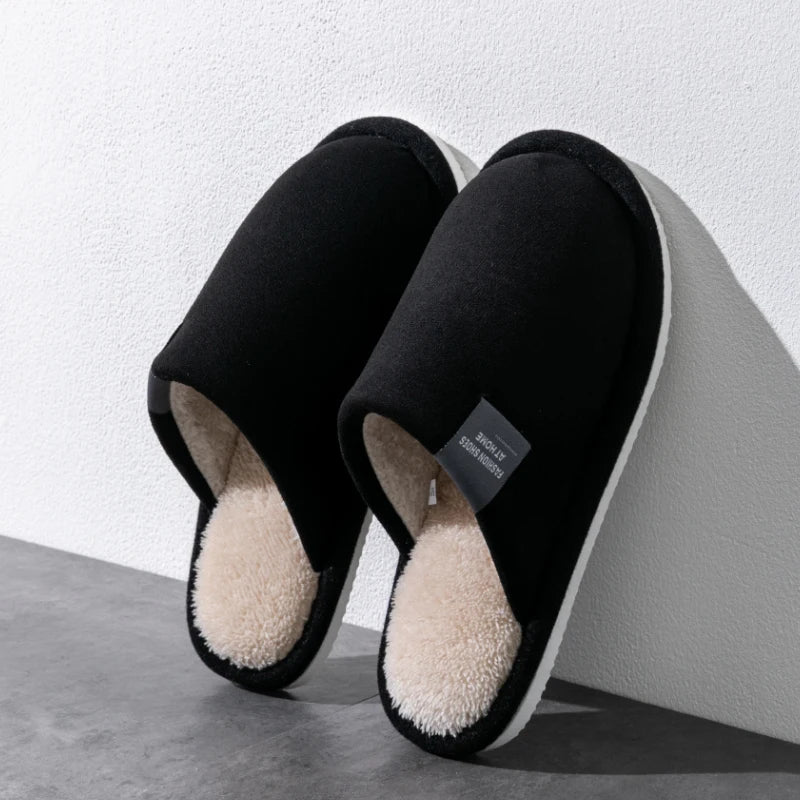 Men's Suede Indoor Slippers – Quiet Cushioned House Shoes with EVA Sole, Lightweight Anti-Slip for Fall & Winter | Thomler