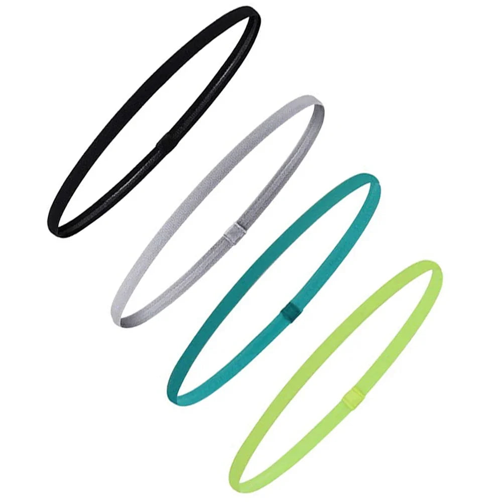 Stretchy Non-Slip Athletic Headbands for Women — 4-Pack Workout Hair Bands for Running, Yoga, Gym | Thomler