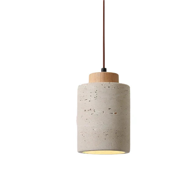 Pendant Light Travertine Stone 16.5 cm Warm White Bedroom Bedside Hanging Ceiling Lamp Scandinavian Ambient Lighting | Thomler