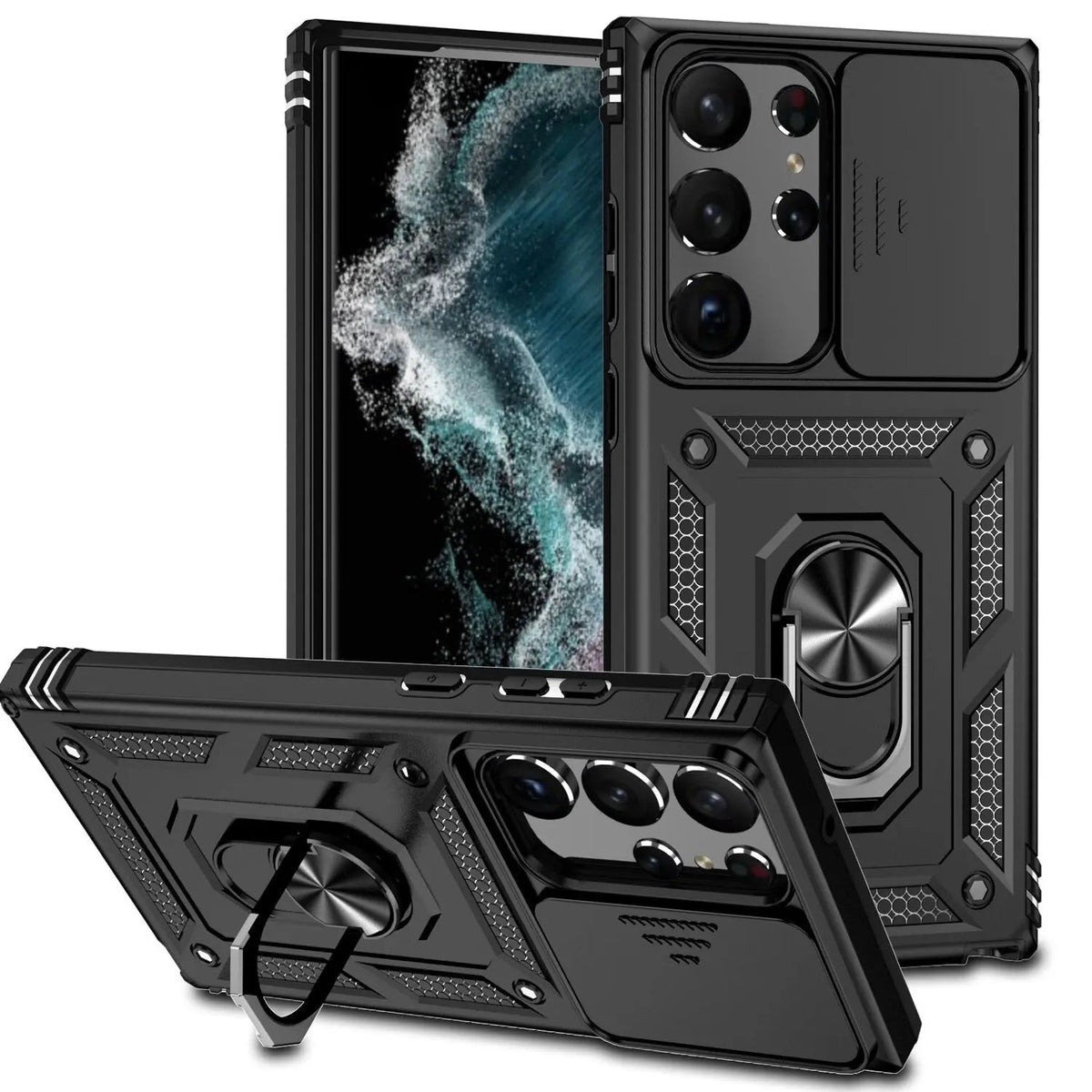 Protective Stand Case with Lens Guard for Samsung Galaxy S23 Series – Hands-Free Viewing & Drop Protection | Thomler