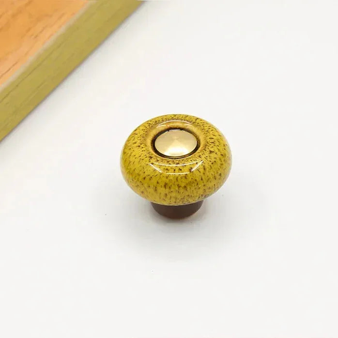 Cabinet Knob Ceramic 3.2 cm Round Furniture Drawer Kitchen Cupboard Handle Replacement Hardware | Thomler