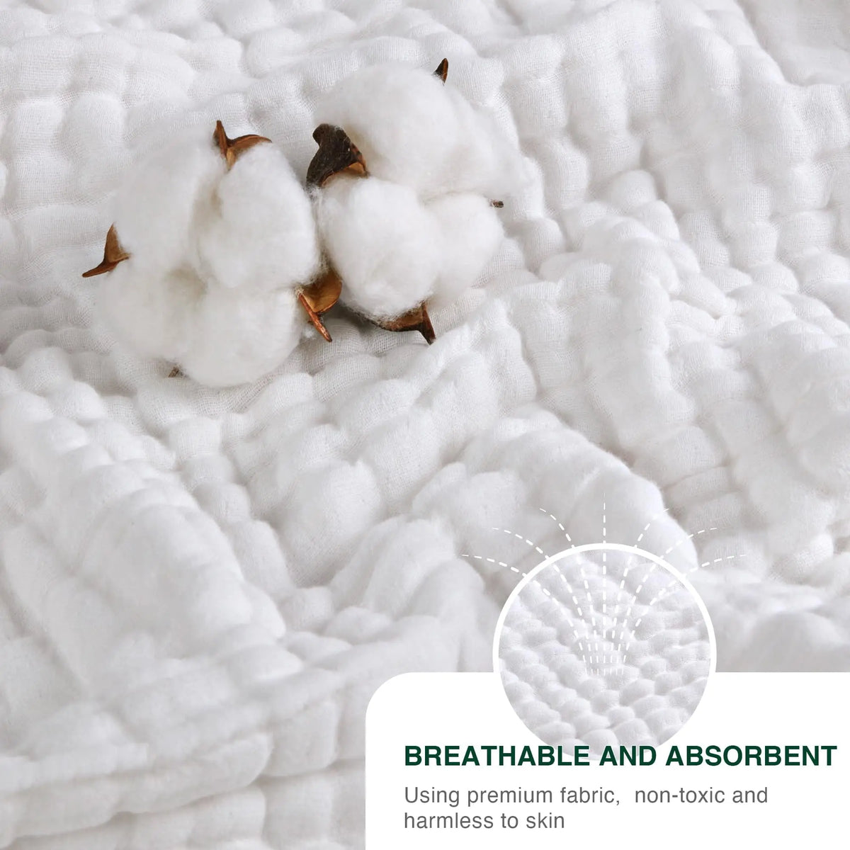 Six-Layer Cotton Gauze Throw Blanket for Couch, Bed & Travel – Breathable Year-Round Comfort | Thomler