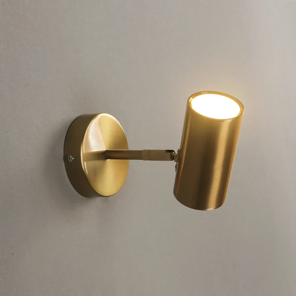 Wall Spotlight Metal 12.0 cm Integrated LED Bedroom Reading Accent Light Adjustable Rotating Hallway Artwork Lamp | Thomler