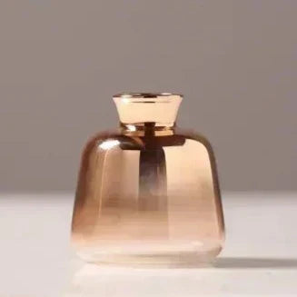 Vase Glass 4 in Rose Gold Decorative Centerpiece Floral Arrangement Home Decor | Thomler