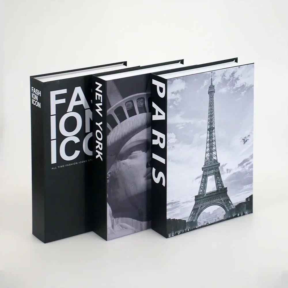 Decorative Faux Books Cardboard Foldable Set Of 3 Living Room Coffee Table Styling Bookshelf Display Interior Decor | Thomler