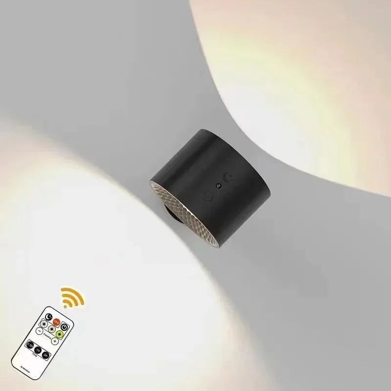 Rechargeable Touch Wall Sconce with Dual Swivel Heads & Remote – USB Powered Magnetic Reading Light for Bedroom | Thomler