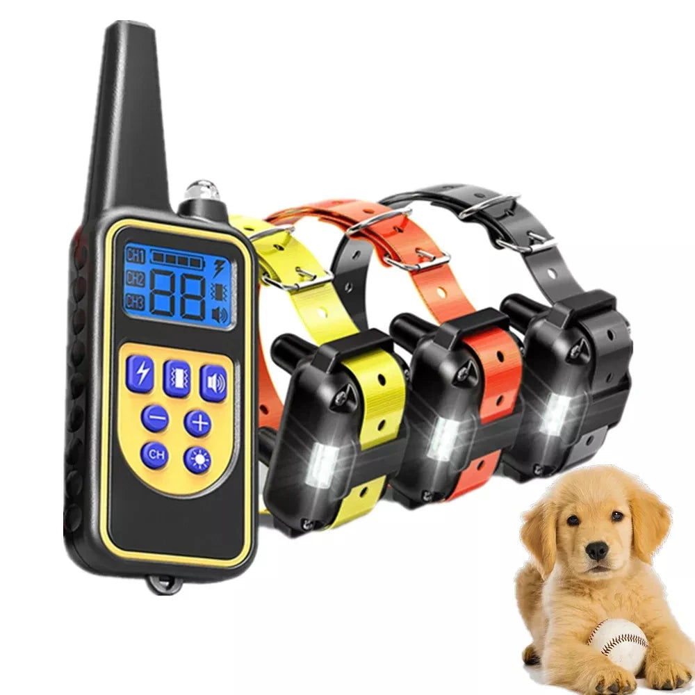 Remote Dog Training Collar with Waterproof Receiver, Rechargeable Battery & 1000 ft Range for Small to Large Dogs | Thomler