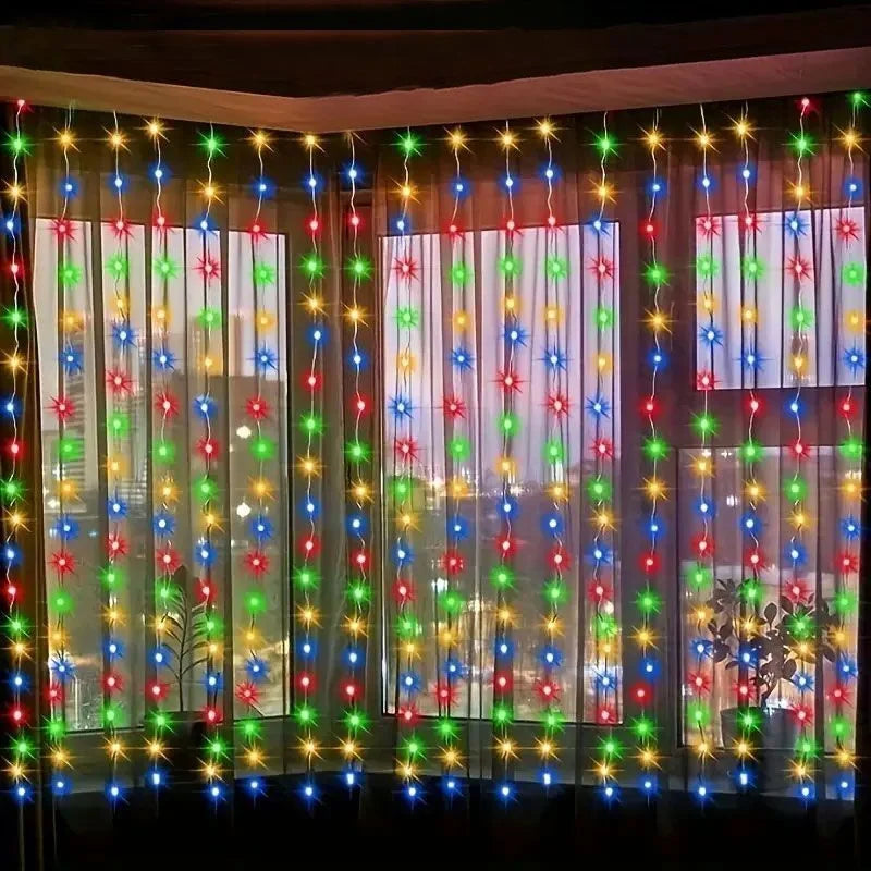 USB Fairy Light Waterfall – Remote-Controlled LED Window Display for Home & Holiday Décor | Thomler