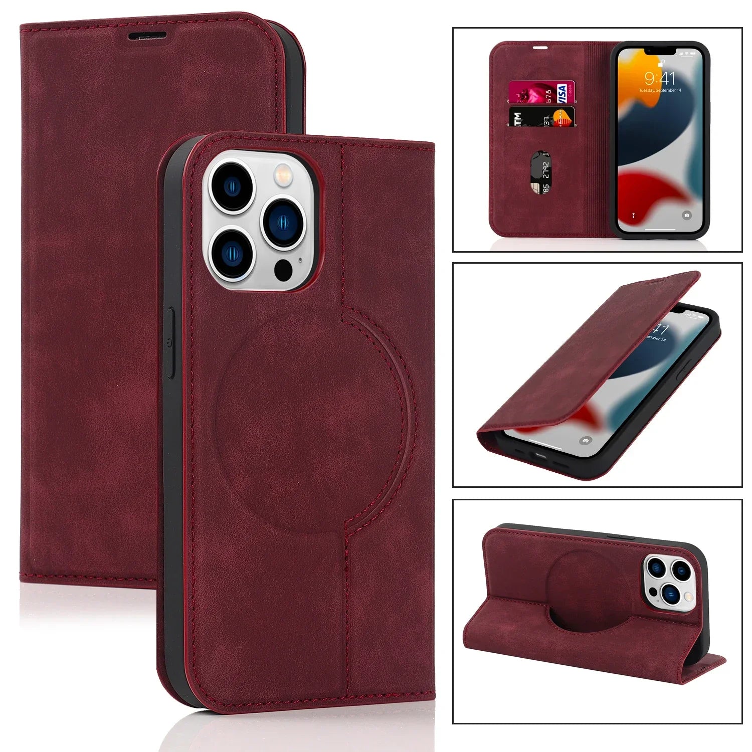 Magnetic Detachable Wallet Case for iPhone with Wireless Charging & Card Slots | Thomler