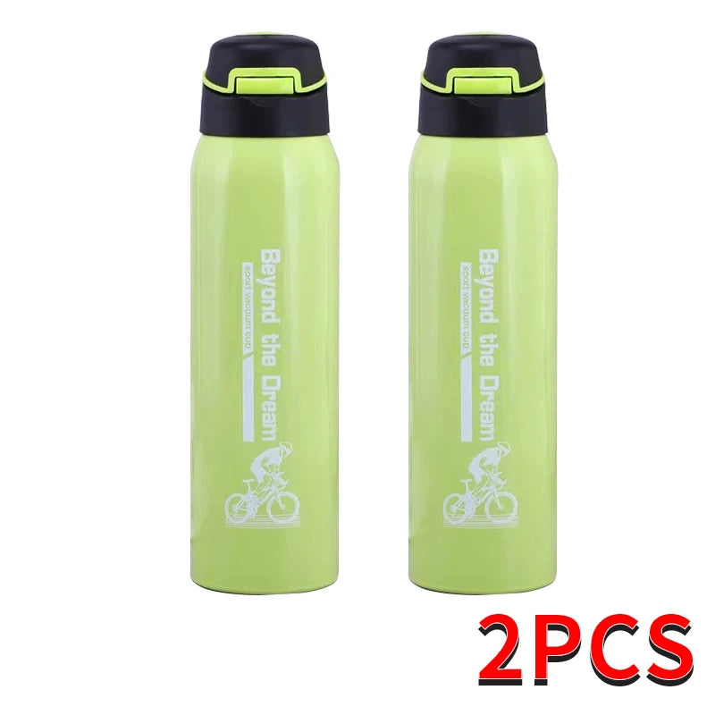 Insulated Stainless Steel Water Bottle with Sport Cap & Carry Loop – 17 oz Double Wall Bike Bottle for Cycling, Commuting & Outdoor Sports | Thomler
