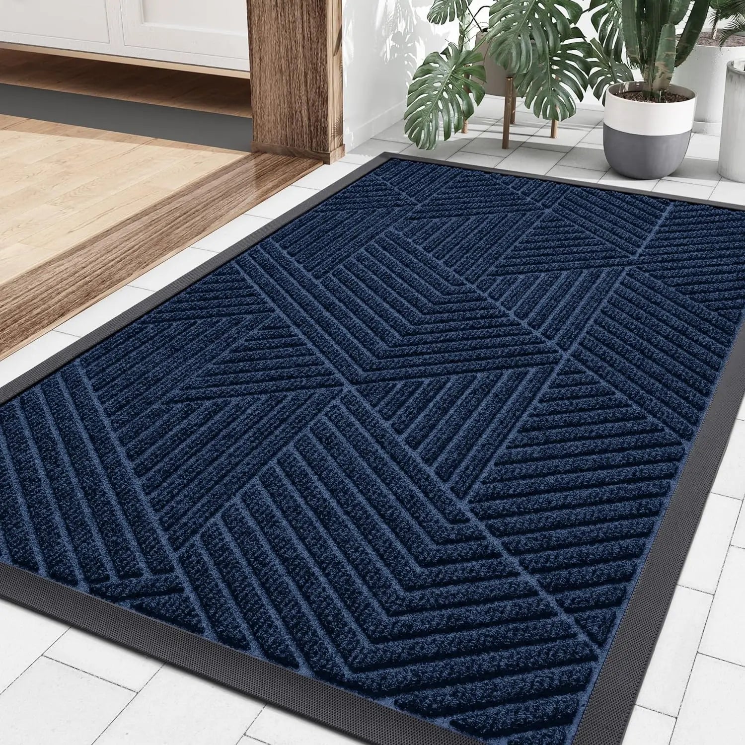 Entryway Rug Non-Slip Absorbent Indoor Outdoor Welcome Mat for Front Door Hallway Patio Garage Apartment Entrance Home Decor | Thomler
