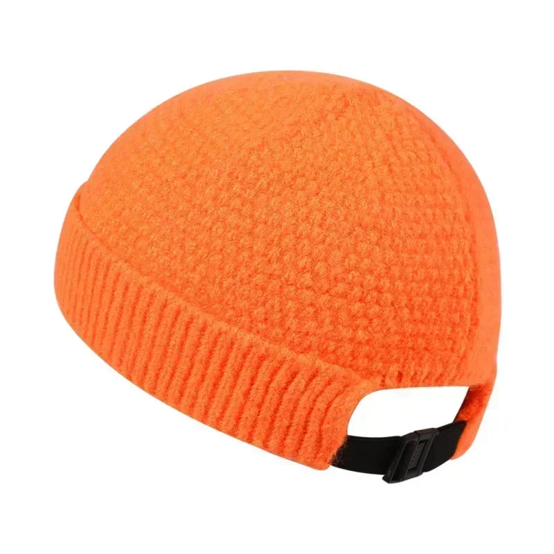 Knit Skullcap with Rolled Cuff – Soft Cotton Winter Hat for Men & Women, Casual Streetwear Beanie, Indoor & Outdoor Headwear | Thomler