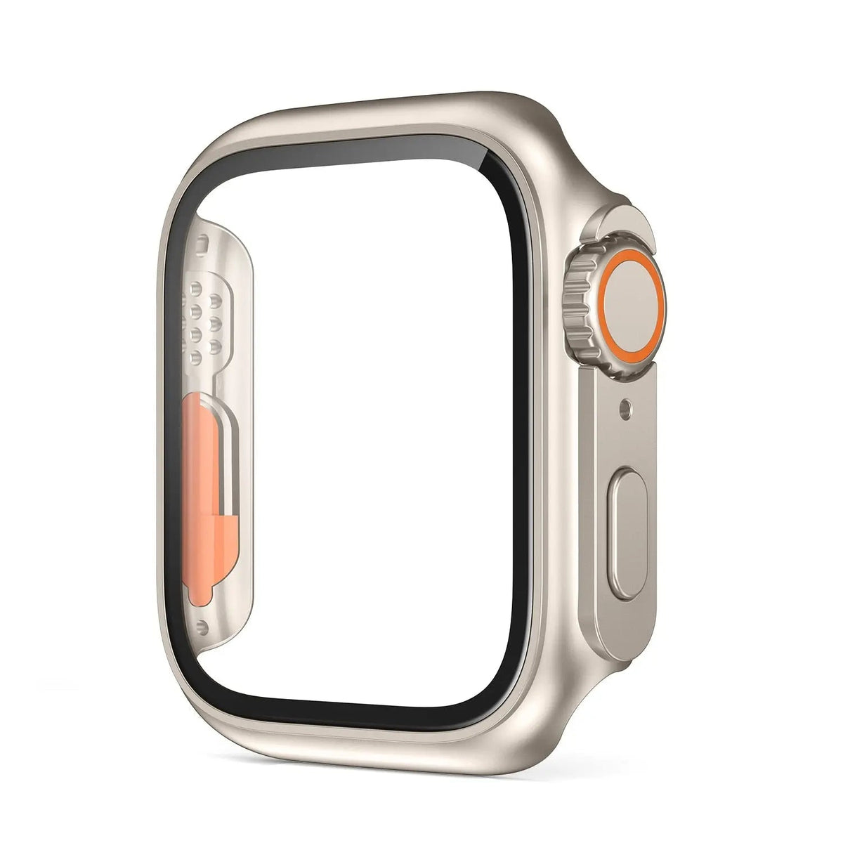 Hardened Glass Shield Case for Apple Watch Series 7/8/SE – Full Display Coverage, Crown Access, 40-45mm Sizes | Thomler