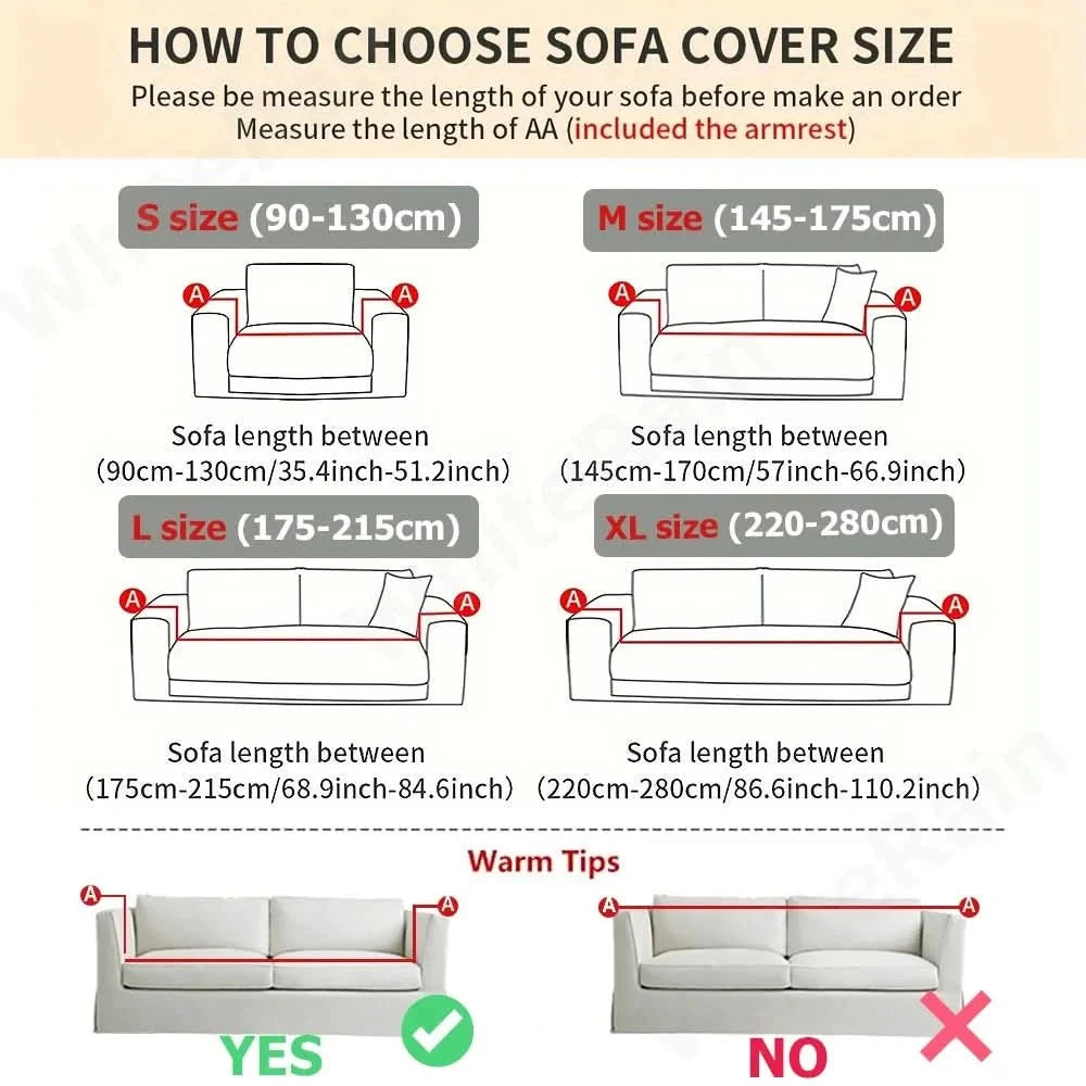 Stretch Sofa Cover Non-Slip Ribbed Jacquard Couch Slipcover Protector for Living Room | Thomler
