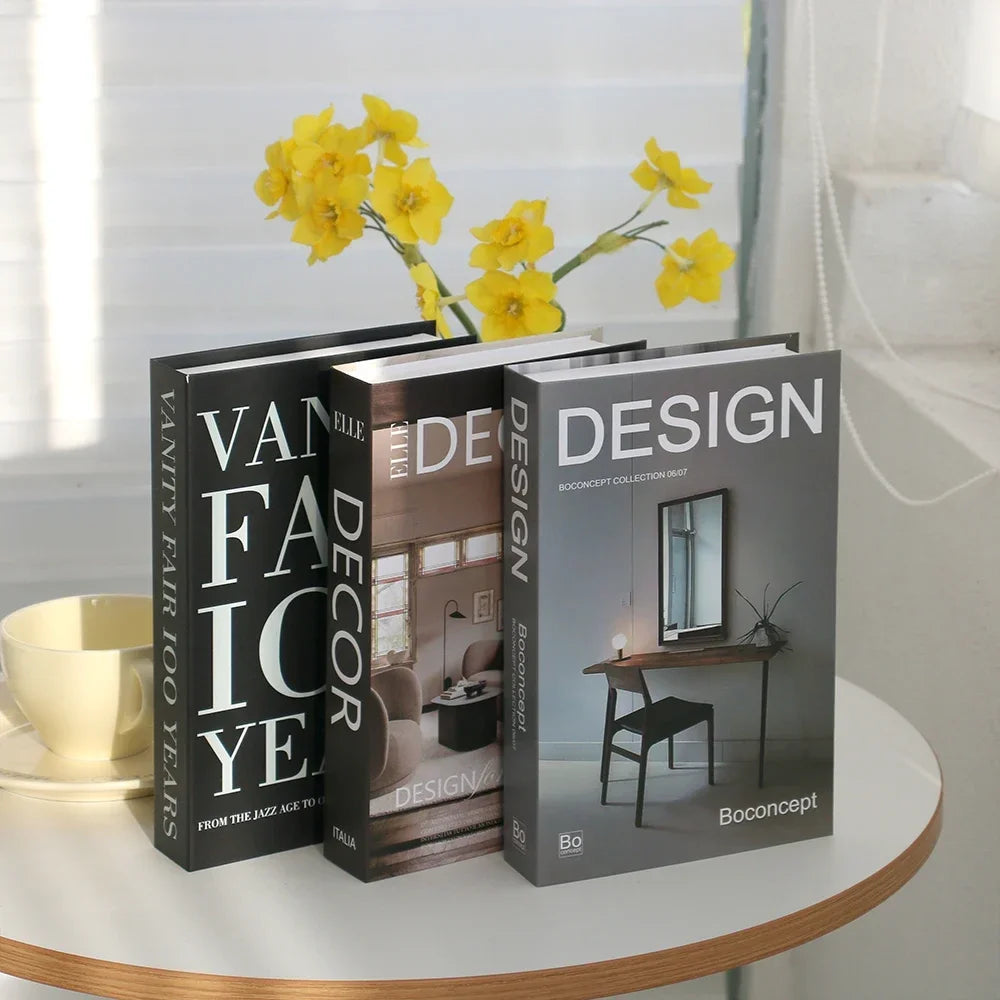 Decorative Faux Books Cardboard Foldable Set Of 3 Living Room Coffee Table Styling Bookshelf Display Interior Decor | Thomler