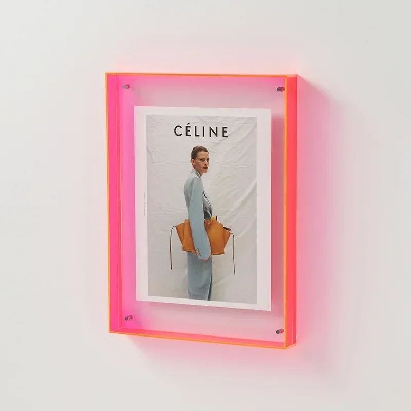 Clear Acrylic Photo Frame with Stand | Double-Sided Desktop Display for Pictures & Postcards | Freestanding Picture Holder | Thomler