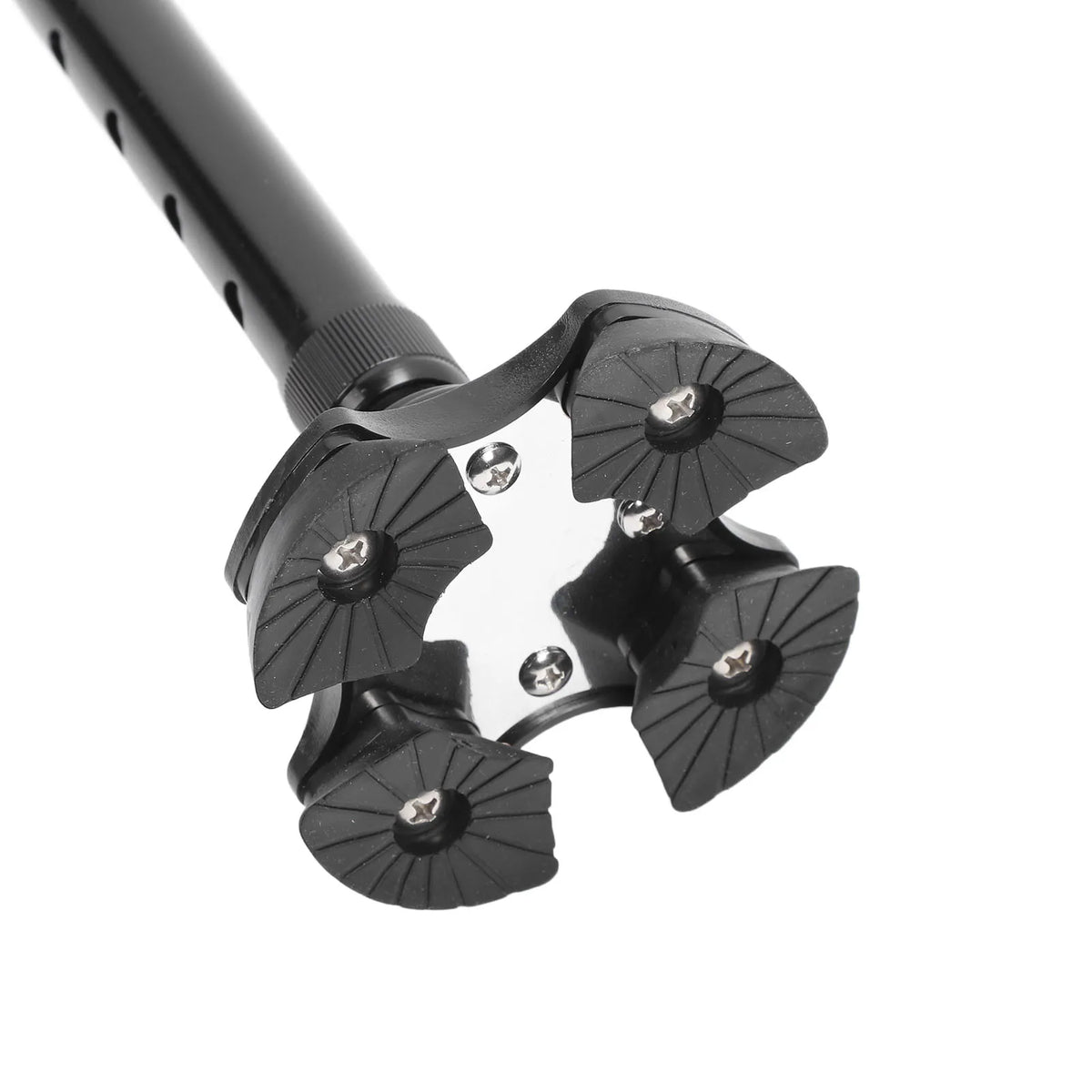 Height-Adjustable Walking Cane with Four-Point Base, Lightweight Aluminum, Collapsible Support for Seniors and Outdoor Use | Thomler