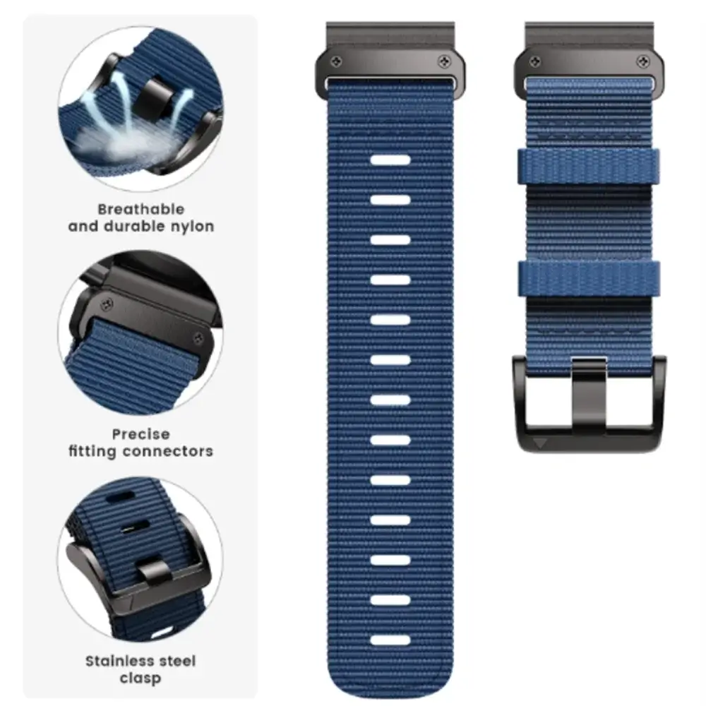Tactical Woven Smartwatch Strap | Quick-Release Replacement Band for Fitness Tracking | Adjustable Lightweight Nylon Wristband | Thomler