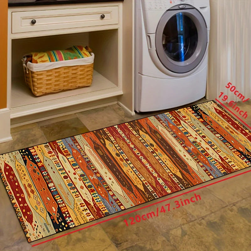 Decorative Floor Runner for Narrow Spaces – Bohemian Pattern Accent Mat for Entryways, Corridors & Kitchens | Thomler