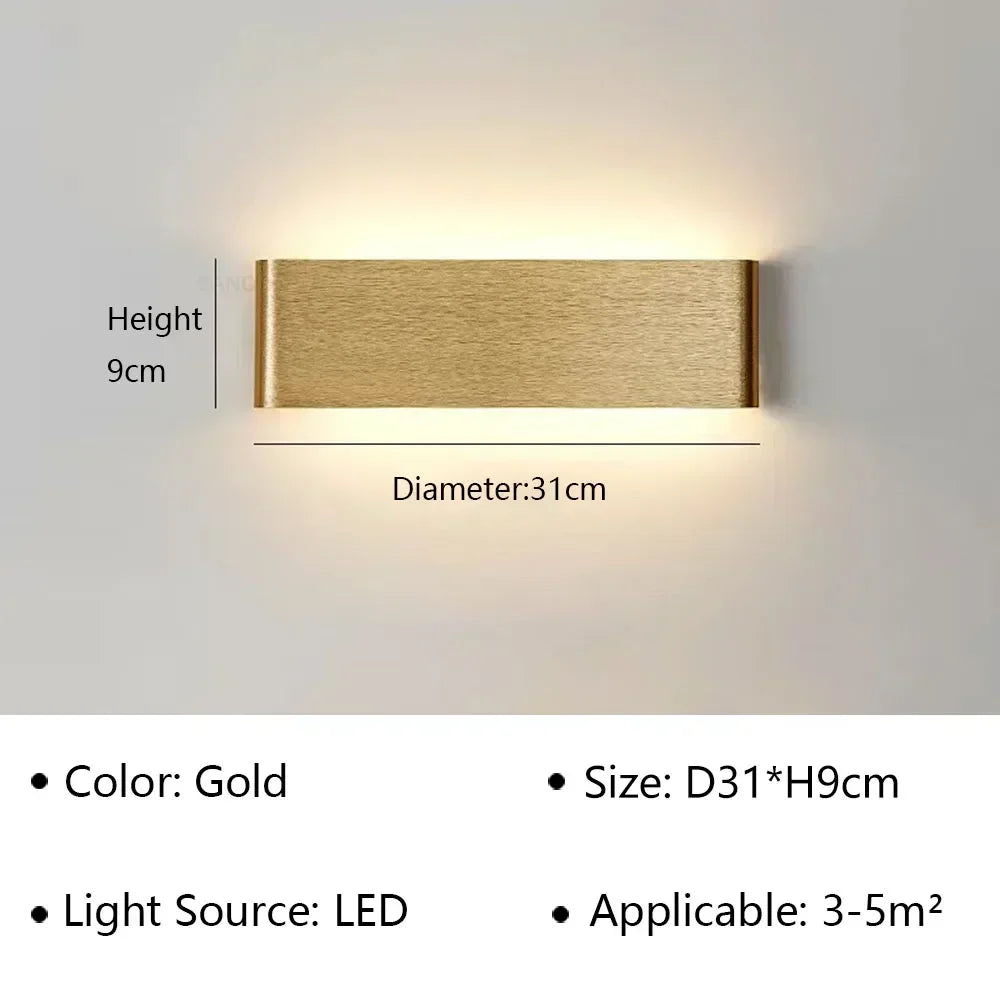 Contemporary LED Wall Light Fixture – Minimalist Design for Bedroom, Hallway & Bathroom | Thomler