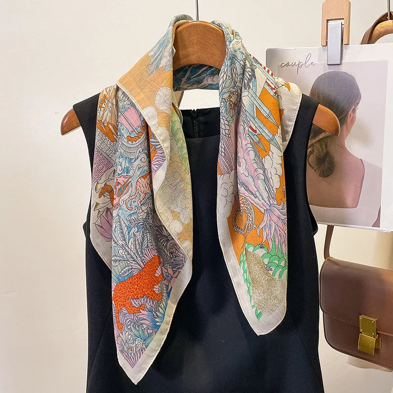Lightweight Bandana Square Headscarf for Women – Versatile Neck & Hair Wrap in Printed Designs | Thomler