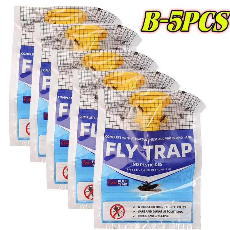 Outdoor Fly Trap with Water-Activated Attractant – Disposable Hanging Design for Yard & Patio | Thomler