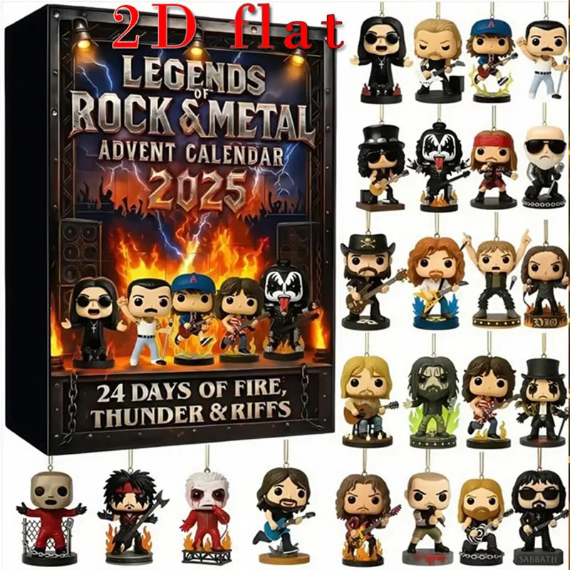 Legends of Rock Metal Adventskalender 24-dagen Kerstmis Countdown Kalender Box Cadeau Kinderverjaardag Nieuwjaar Geschenkdoos