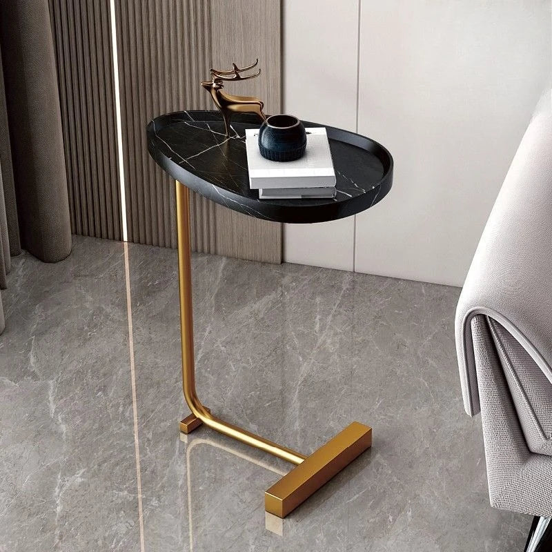 Rolling C-Table | Slide-Under Sofa Side Table for Living Room & Bedroom | Thomler