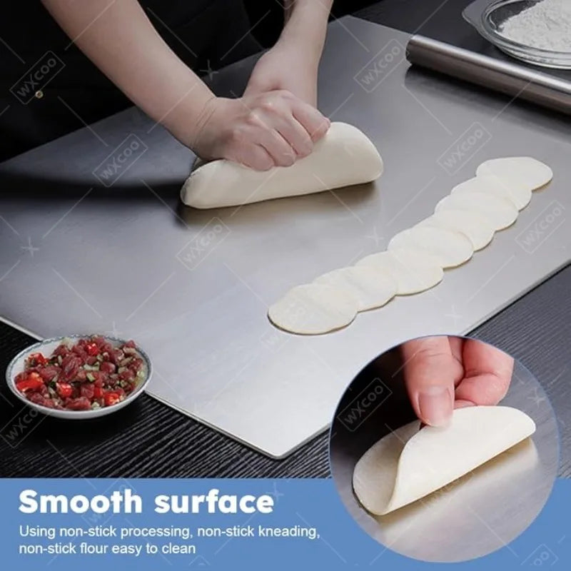 Professional Kitchen Prep Surface – Rustproof Metal Base with Etched Guidelines for Precise Portioning, Dishwasher Ready & Grip Footer for | Thomler