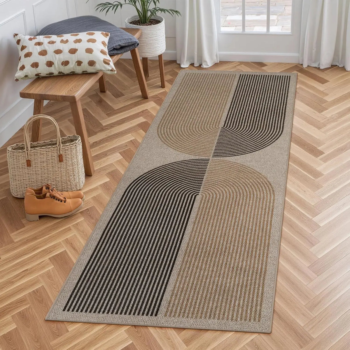 Machine Washable Entry Runner Mat with Anti-Slip Backing for Hallway Kitchen Laundry Utility Room | Thomler