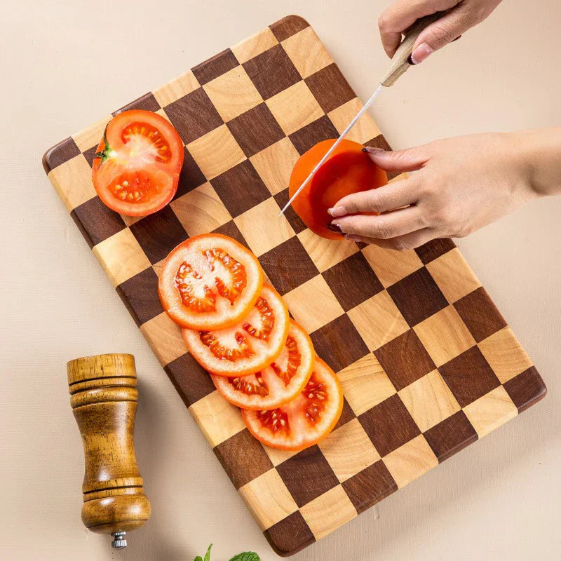Cutting Board Acacia Wood 41.0 cm Natural Kitchen Chopping Serving Board Non Slip Food Preparation Countertop | Thomler