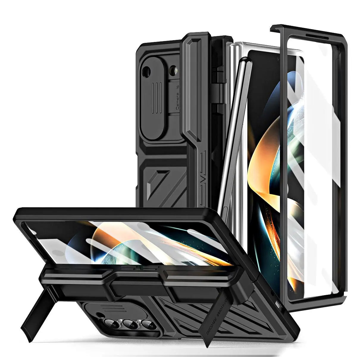 Foldable Phone Armor Case with Built-In Screen Guard & Kickstand for Samsung Galaxy Z Fold 4 / Z Fold 5 – Drop-Tested Protection | Thomler