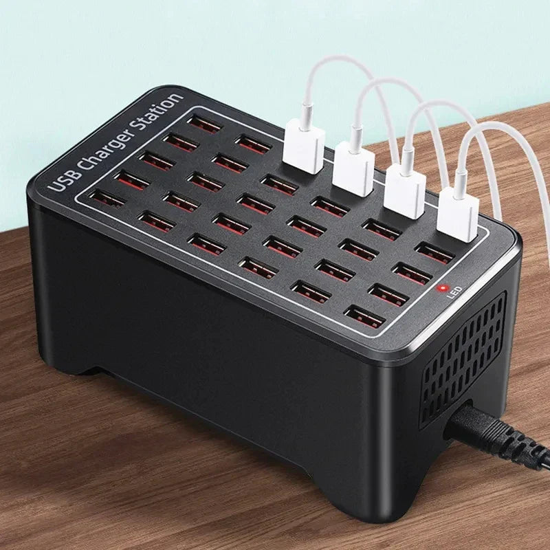 15-Port USB Charging Station for Lamps – Multi-Device Fast Charge Hub with Flame-Retardant Design | Thomler