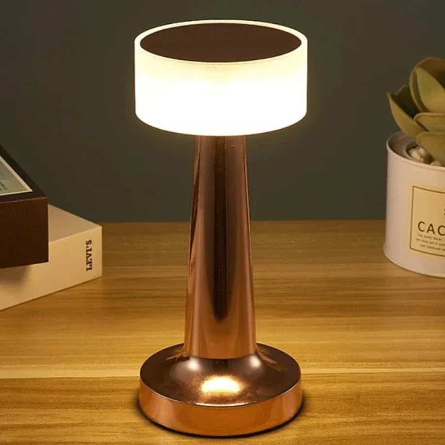 Table Lamp Iron Acrylic 9 in Portable Bedroom Nightstand Adjustable Touch Control LED Lighting | Thomler