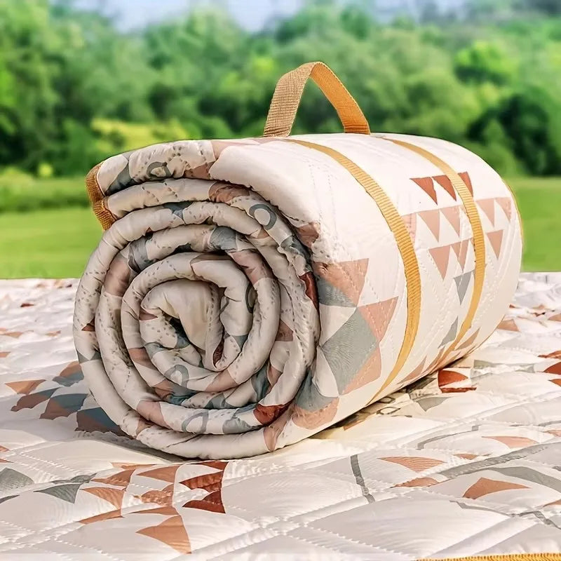 Picnic Mat Oxford Fabric 200.0 x 300.0 cm Bohemian Outdoor Camping Garden Beach Rollable Rug With Carry Strap | Thomler