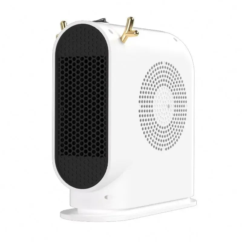 Compact 500W Ceramic Space Heater with Auto Shutoff & Tip-Over Protection for Bedroom Office Desktop | Thomler