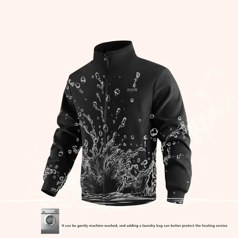 Electric Heated Jacket – Polar Fleece Cold Weather Outerwear with 8-Zone Smart Heating Technology for Men & Women | Thomler