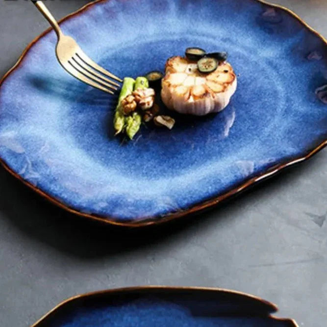 Dinnerware Set Bone China 10.5 in Unique Color Handcrafted Plates for Dining Entertaining Tableware Collection | Thomler