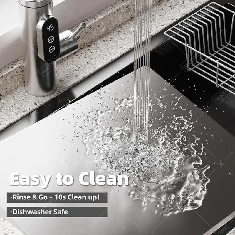 Professional Kitchen Prep Surface – Rustproof Metal Base with Etched Guidelines for Precise Portioning, Dishwasher Ready & Grip Footer for | Thomler