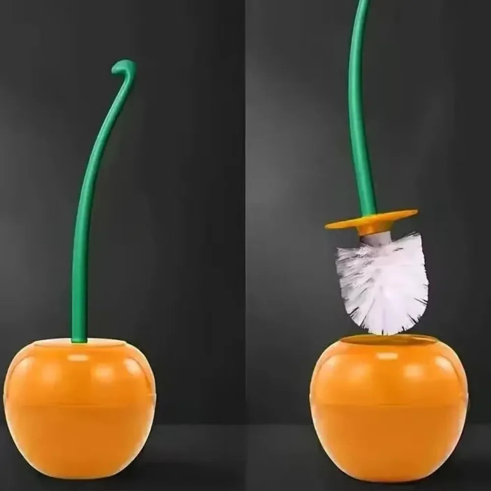 Cherry-Shaped Toilet Brush – Playful Bathroom Accessory with Stand – Decorative WC Cleaning Tool | Thomler