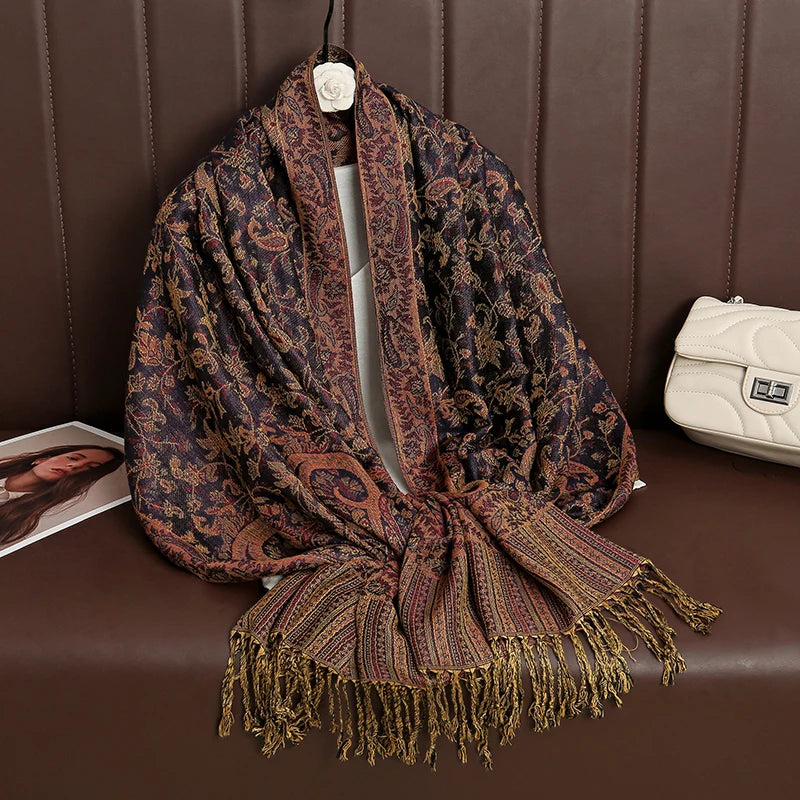 Soft Cotton-Blend Winter Wrap Scarf for Women – Lightweight Shawl for Fall & Cold Weather | Thomler