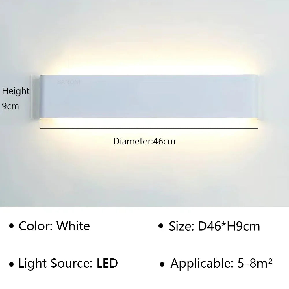 Contemporary LED Wall Light Fixture – Minimalist Design for Bedroom, Hallway & Bathroom | Thomler