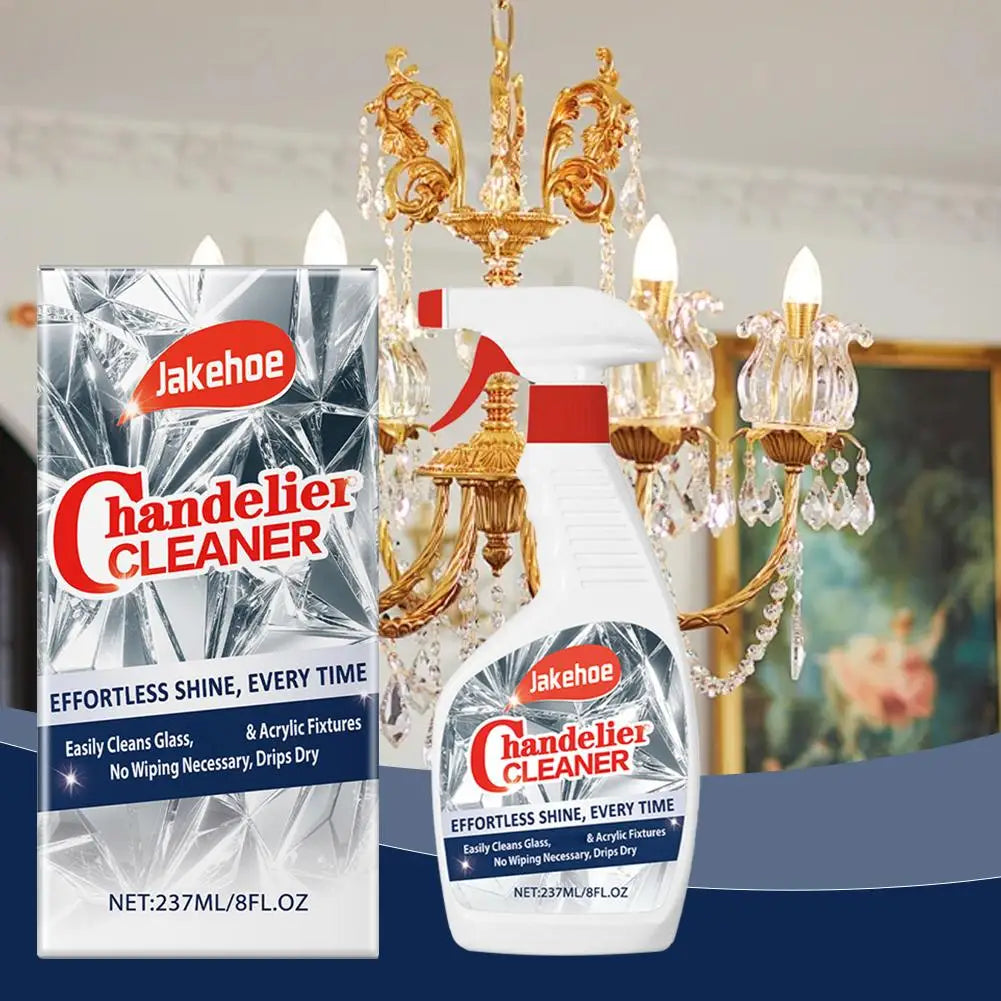 Cleaning Spray 237.0 ml (8.3 UK fl oz) Glass Crystal Lamp Maintenance Streak Free Fixture Cleaner For Chandeliers Mirrors And Lighting | Thomler