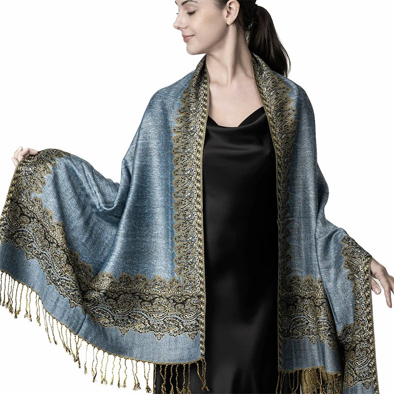 Women's Soft Cashmere-Feel Wrap Shawl – Lightweight Year-Round Fashion Accessory for Everyday Warmth | Thomler