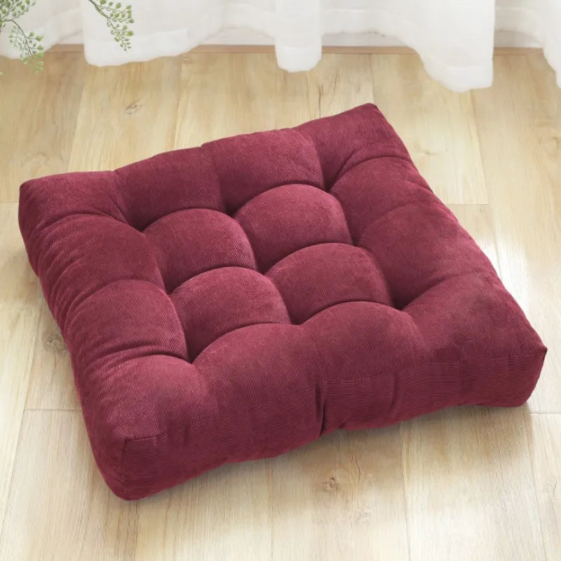 Tufted Square Meditation Cushion 17×17 or 21×21 in Thick Floor Seating Yoga Pillow for Living Room Game Nook Balcony Reading Corner | Thomler